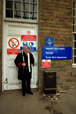 Carol at Aysgarth with the Key To The Door